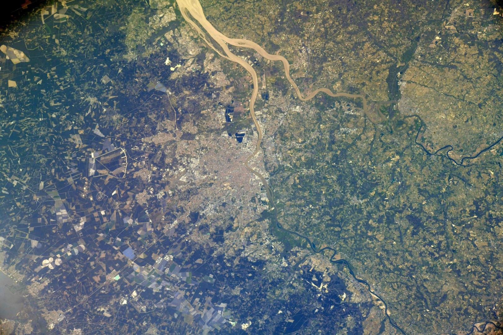 Bordeaux vu depuis l'ISS