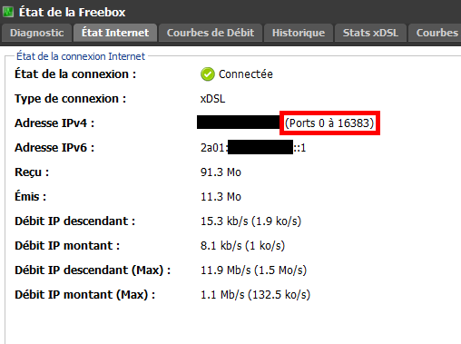 Demander une adresse IP full stack chez Free pour avoir tous les ports
